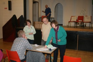 Love and Money Rehearsal Photo - Ruth giving directions